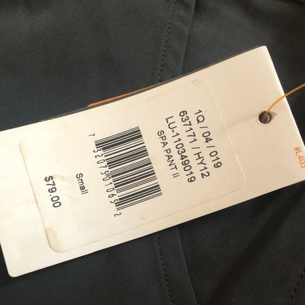 Lucy spa pants, size small in slate grey